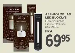 MENY ASP-Holmblad LED bloklys / LED vokslys tilbud