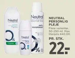 MENY Neutral personlig pleje tilbud