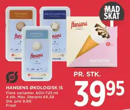 MENY Hansens Økologisk is tilbud