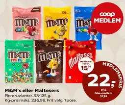 SuperBrugsen M&M's eller Maltesers tilbud