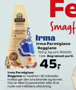 SuperBrugsen Irma Parmigiano Reggiano tilbud