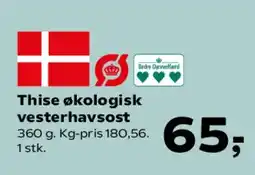 SuperBrugsen Thise økologisk vesterhavsost tilbud