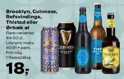 SuperBrugsen Brooklyn, Guinness, Refsvindinge, Thisted eller Ørbæk øl tilbud