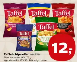 Kvickly Taffel chips eller nødder tilbud