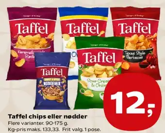 Kvickly Taffel chips eller nødder tilbud
