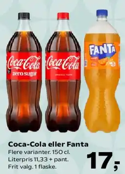 Kvickly Coca-Cola eller Fanta tilbud