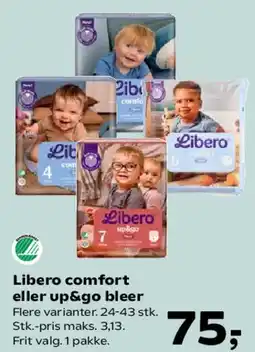 Kvickly Libero comfort eller up&go bleer tilbud