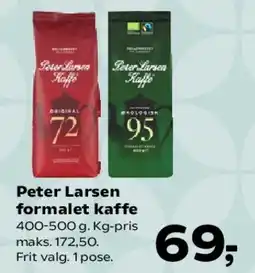 Kvickly Peter Larsen formalet kaffe tilbud