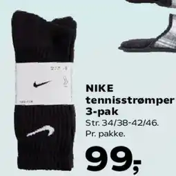 Kvickly NIKE tennistrømper 3-pak tilbud