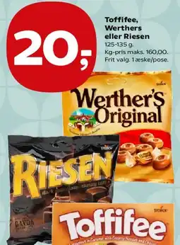 Kvickly Toffifee, Werther's eller Riesen tilbud