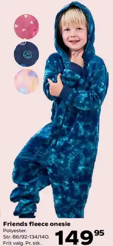 Kvickly Friends fleece onesie tilbud