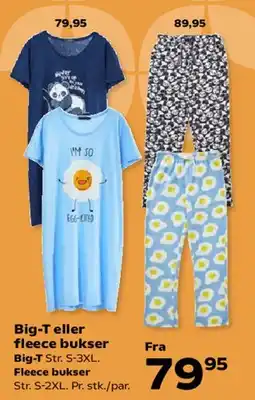 Kvickly Big-T eller fleece bukser tilbud