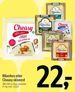 Føtex Riberhus eller Cheasy skiveost tilbud