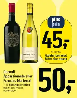 Føtex Deconti Appassimento eller Francois Martenot tilbud