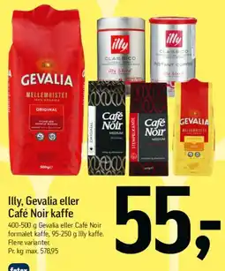 Føtex Illy, Gevalia eller Café Noir kaffe tilbud