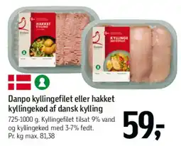 Føtex Danpo kyllingefilet eller hakket kyllingekød af dansk kylling tilbud