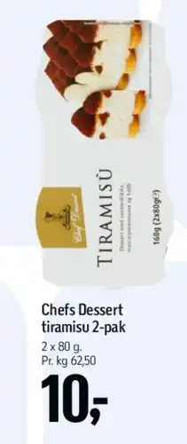 Føtex Chefs Dessert tiramisu 2-pak tilbud
