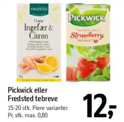 Føtex Pickwick eller Fredsted tebreve tilbud