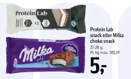 Føtex Protein Lab snack eller Milka choko snack tilbud