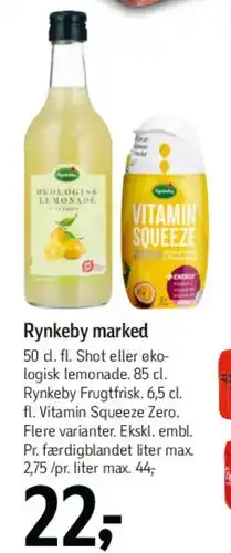 Føtex Rynkeby marked / Vitamin Squeeze tilbud