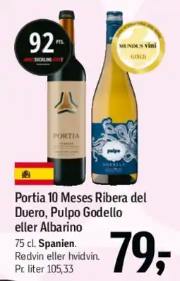 Føtex Portia 10 Meses Ribera del Duero, Pulpo Godello eller Albariño tilbud