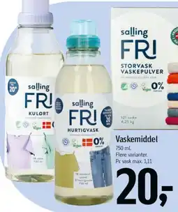 Føtex Salling FRI vaskemidler tilbud