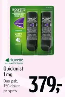 Føtex Nicorette Quickmist 1 mg tilbud
