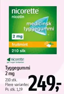 Føtex Nicorette tyggegummi 2 mg tilbud