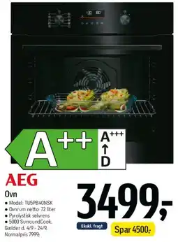 Føtex AEG Ovn tilbud