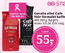 Dagli'Brugsen Gevalia eller Cafe Noir formalet kaffe tilbud