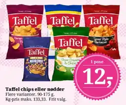 Dagli'Brugsen Taffel chips eller nødder tilbud
