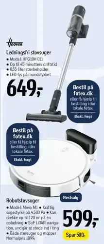 Føtex Ledningsfri støvsuger tilbud