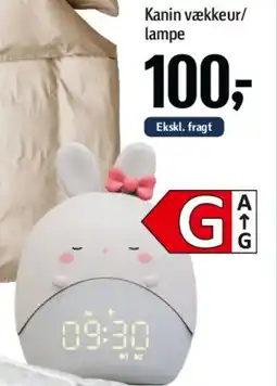 Føtex Kanin vækkeur/lampe tilbud