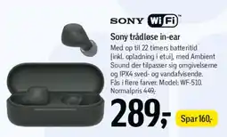 Føtex Sony trådløse in-ear (WF-510) tilbud