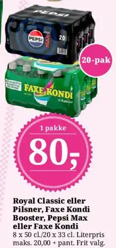 Dagli'Brugsen Royal Classic / Pilsner og sodavand multipak tilbud