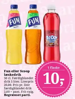 Dagli'Brugsen Fun eller Scoop læskedrik tilbud