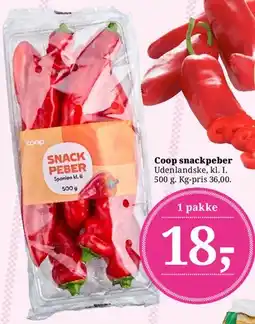 Dagli'Brugsen Coop snackpeber tilbud