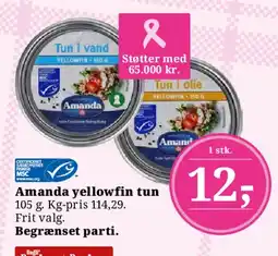 Dagli'Brugsen Amanda yellowfin tun tilbud