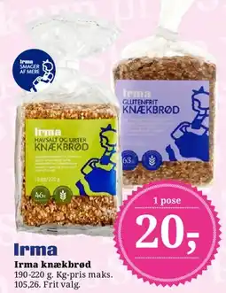 Dagli'Brugsen Irma knækbrød tilbud