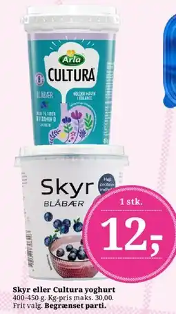 Dagli'Brugsen Skyr eller Cultura yoghurt tilbud