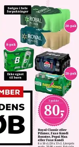 Dagli'Brugsen Royal Classic / Pilsner og sodavand multipak (assorteret) tilbud