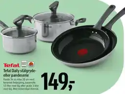 Føtex Tefal Daily stålgryde- og pandeserie tilbud