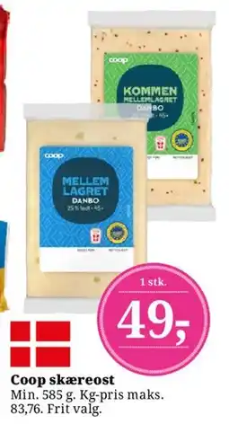 Dagli'Brugsen Coop skæreost tilbud