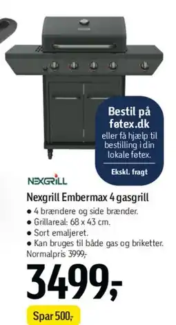 Føtex Nexgrill Embermax 4 gasgrill tilbud
