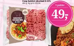 Dagli'Brugsen Coop hakket oksekød 8-12% tilbud