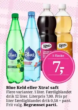 Dagli'Brugsen Blue Keld eller Xtra! saft tilbud