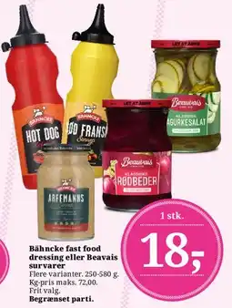 Dagli'Brugsen Bähncke fast food dressing / Beauvais tilbud