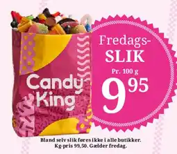 Dagli'Brugsen Fredags-SLIK (Candy King) tilbud