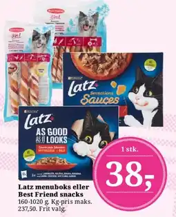 Dagli'Brugsen Latz menuboks eller Best Friend snacks tilbud