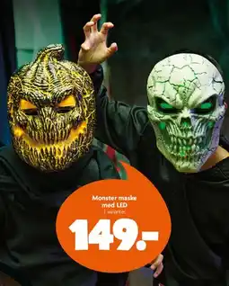 Fætter BR Monster maske med LED tilbud